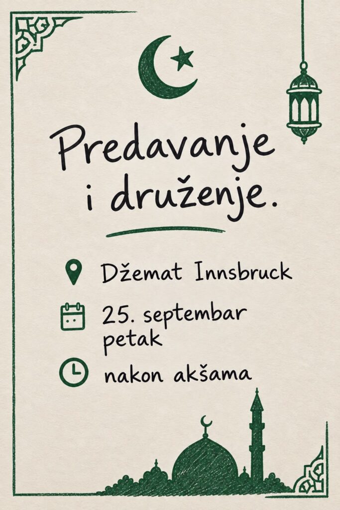 Predavanje i druženje u Džematu Innsbruck